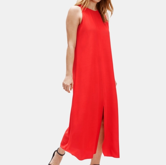 Eileen Fisher Dresses & Skirts - Eileen Fisher Crepe Front Slit Maxi Dress